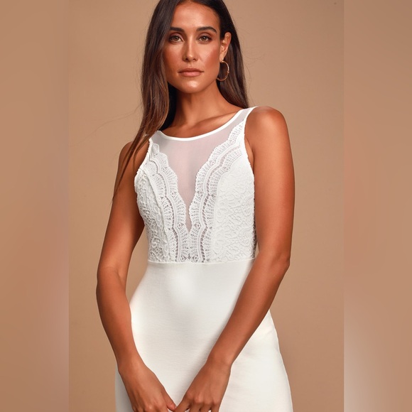 Lulus Coquina Lace Bodycon Dress in White XS - Picture 5 of 10